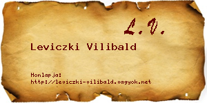 Leviczki Vilibald névjegykártya
