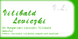 vilibald leviczki business card